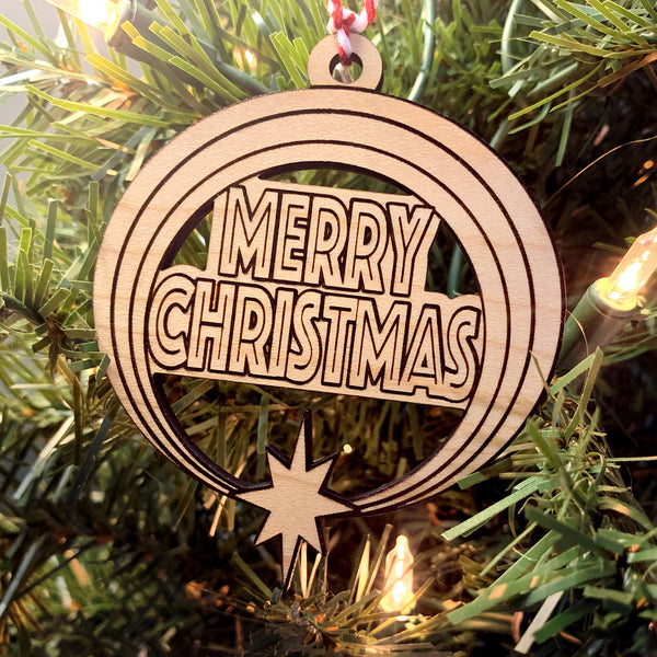 Merry Christmas Ornament – Glowforge Shop