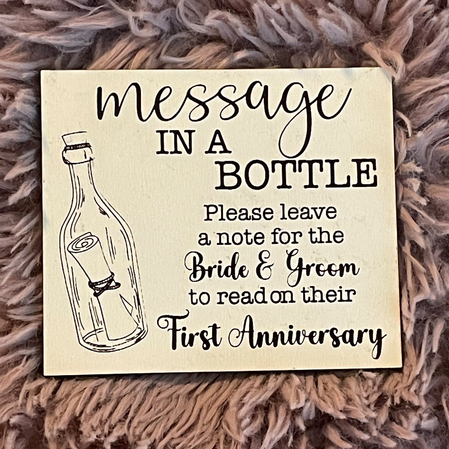 Message in a Bottle Wedding Sign