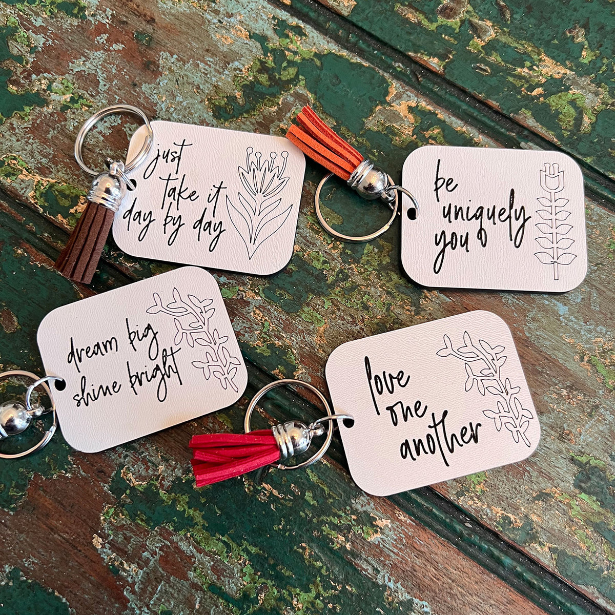 Key Chain Inspiration Minimalist Inspiration Keychain (Set of 12) – Glowforge Shop