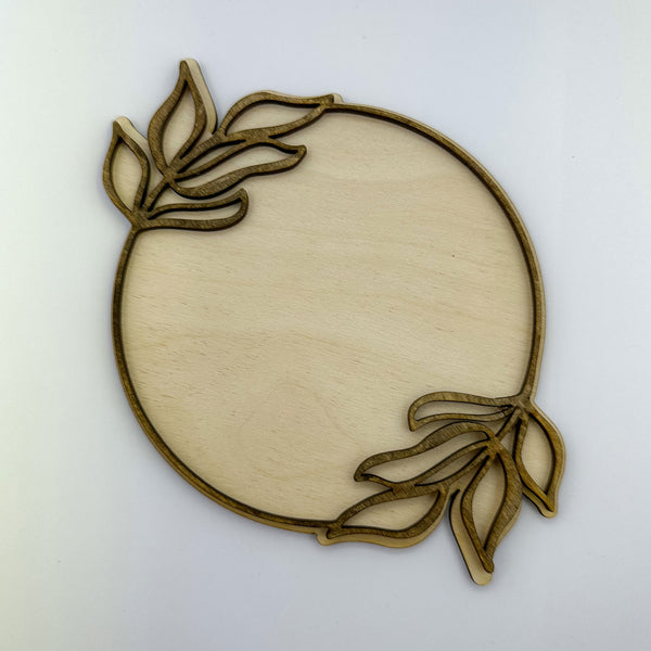 Modern Leaf Monogram Framed Layered Sign – Glowforge Shop