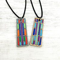 Mosaic Stained Glass Window, Pendant and Earring Set