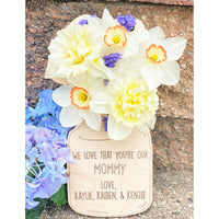 Mother's Day Mason Jar Flower Holder Craft for Kids - Special Gift for Mom (Set of 3)