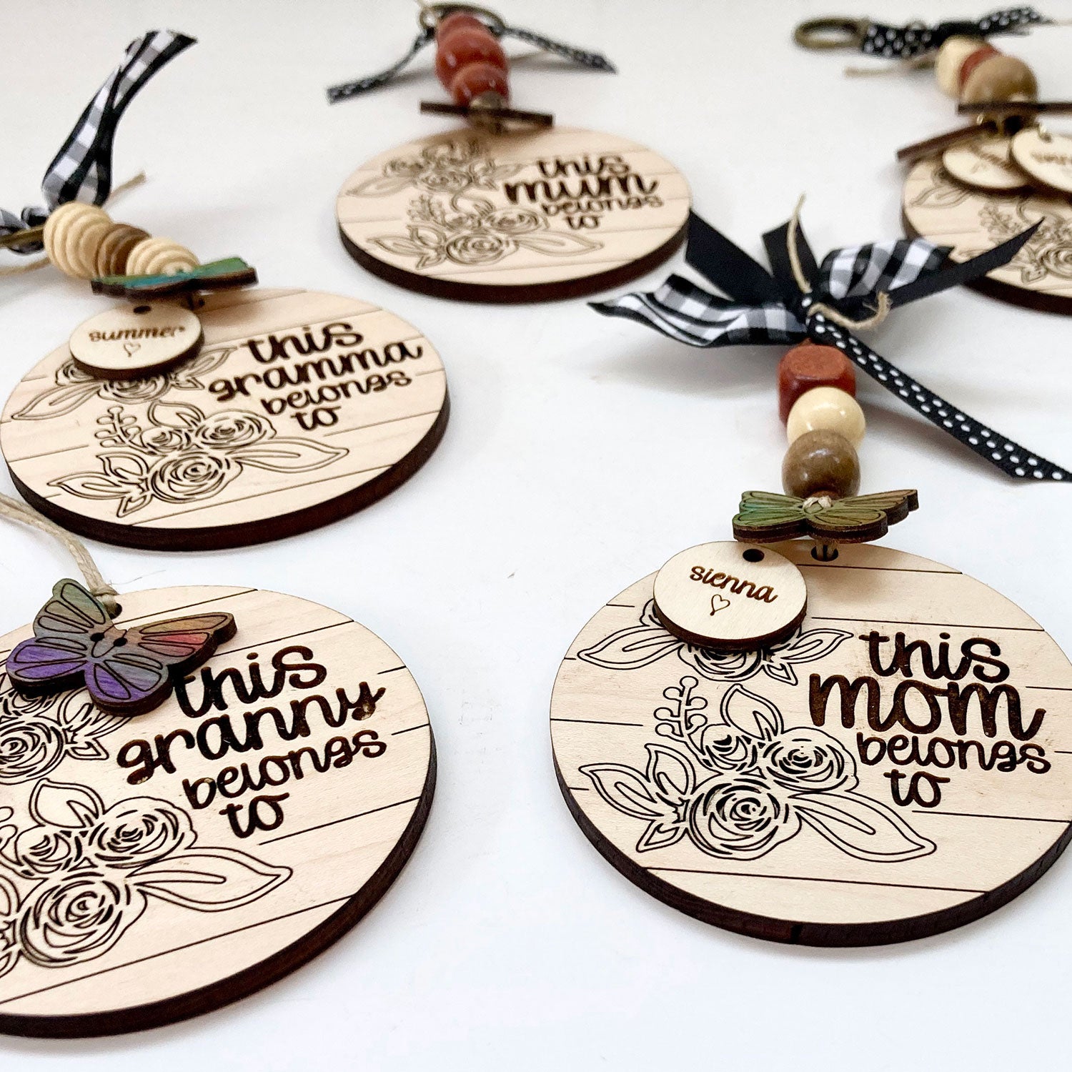 Mother's Day Personalized Keyrings (Set of 14) – Glowforge Shop