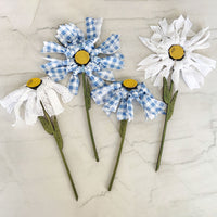 Mother's Day Rag Tie Cottage Core Flower Craft - Gift for Mom (Set of 4)