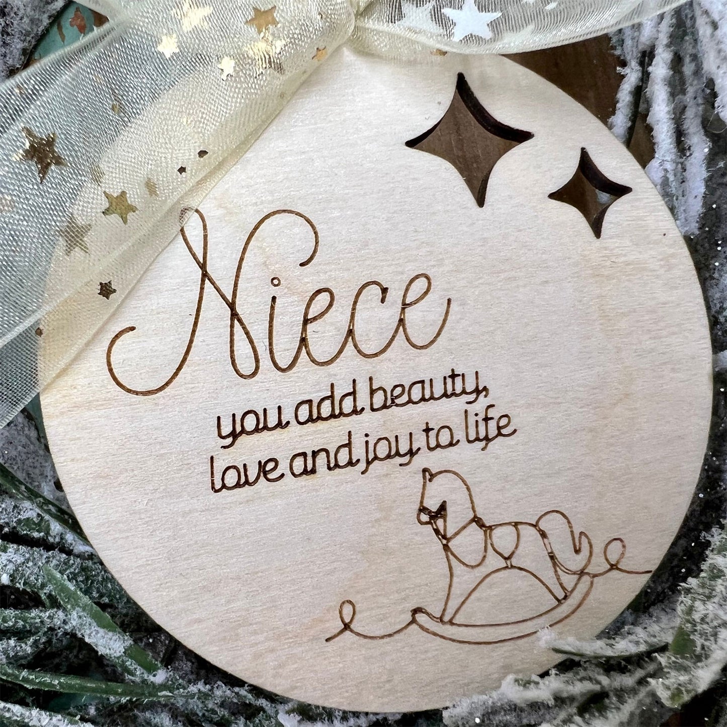 Niece Christmas Ornament Easy Score and Cut Gift