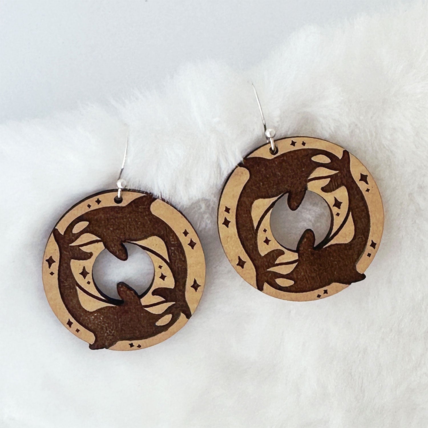 Orca Killer Whale Dangle Earrings Version – Glowforge Shop