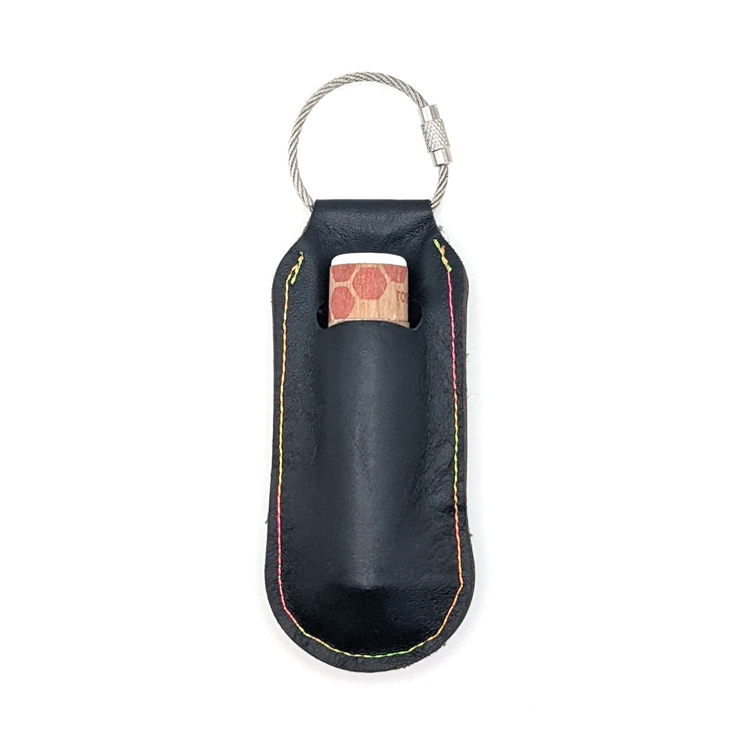 Oval Lip Balm Holder Keychain