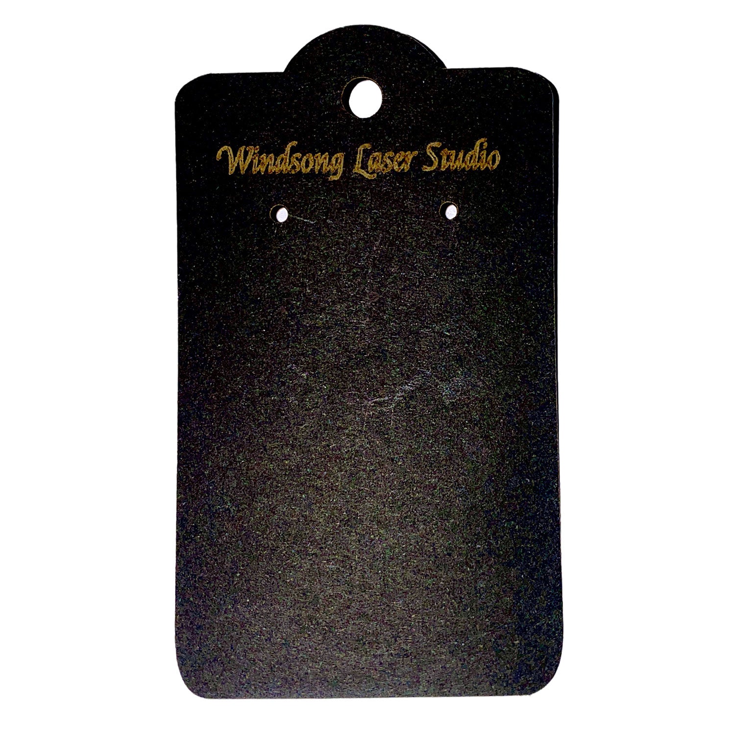 Hanging Matte Grey Custom Necklace and Earring Card 2 x 3