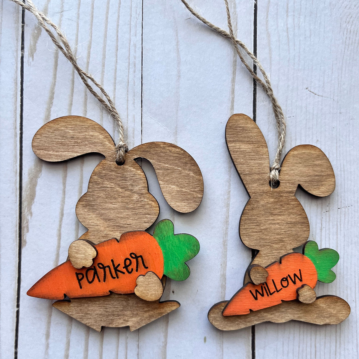 Personalized Easter Bunny Tags (Set of 2) – Glowforge Shop