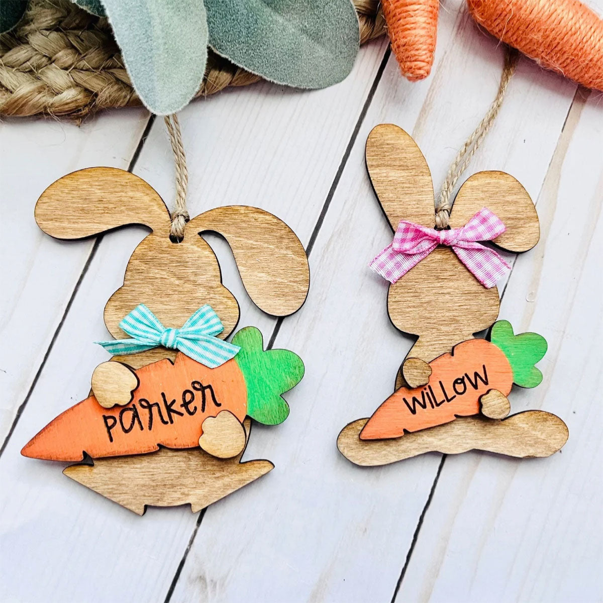 Personalized Easter Bunny Tags (Set of 2) – Glowforge Shop