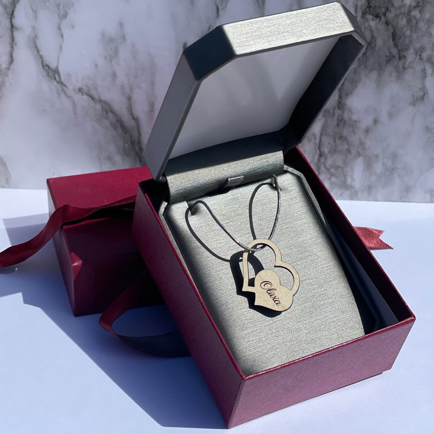 Personalized Heart Necklace – Glowforge Shop
