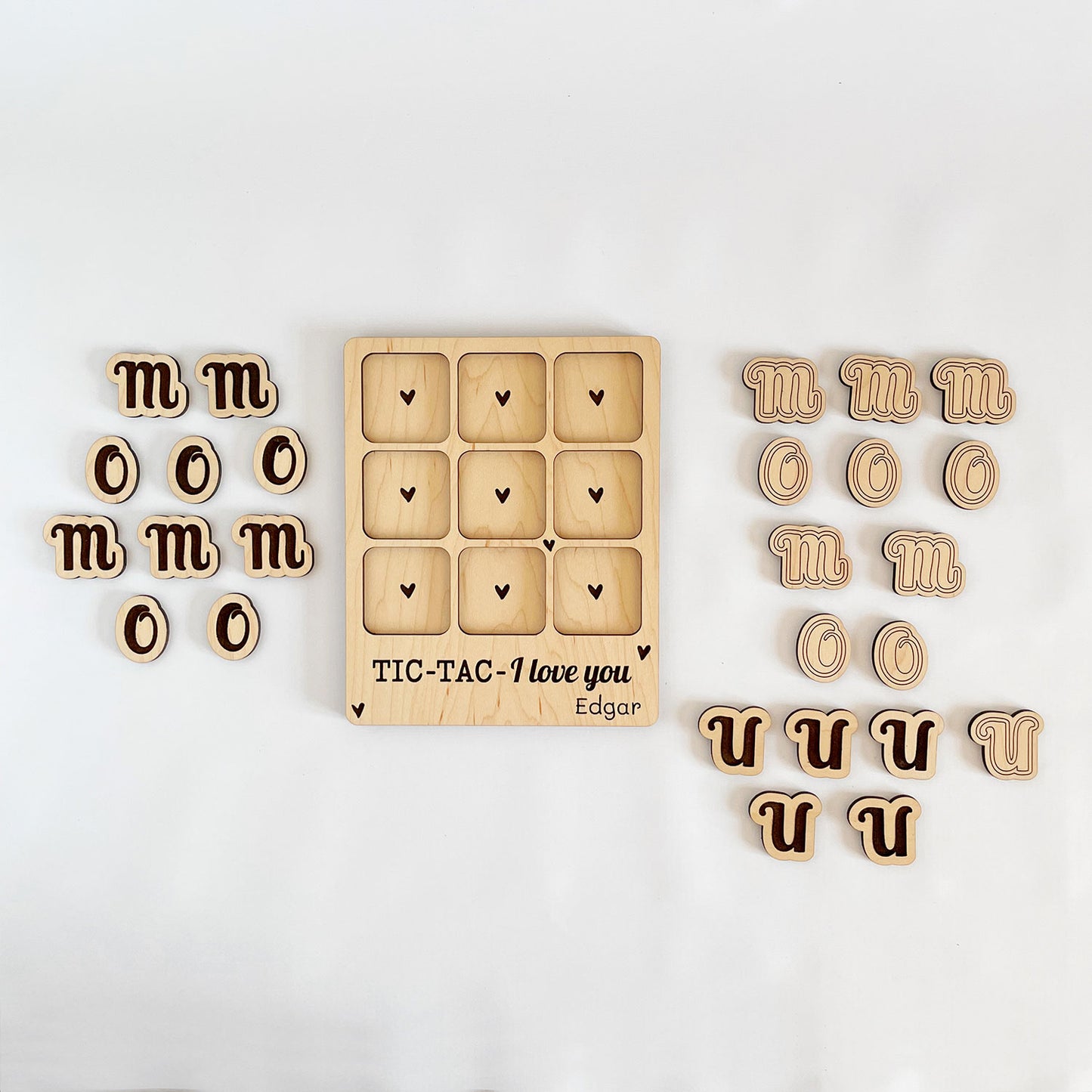 Personalized Tic Tac Toe Game with a personalized lid and 9 tokens – North  Idaho Made