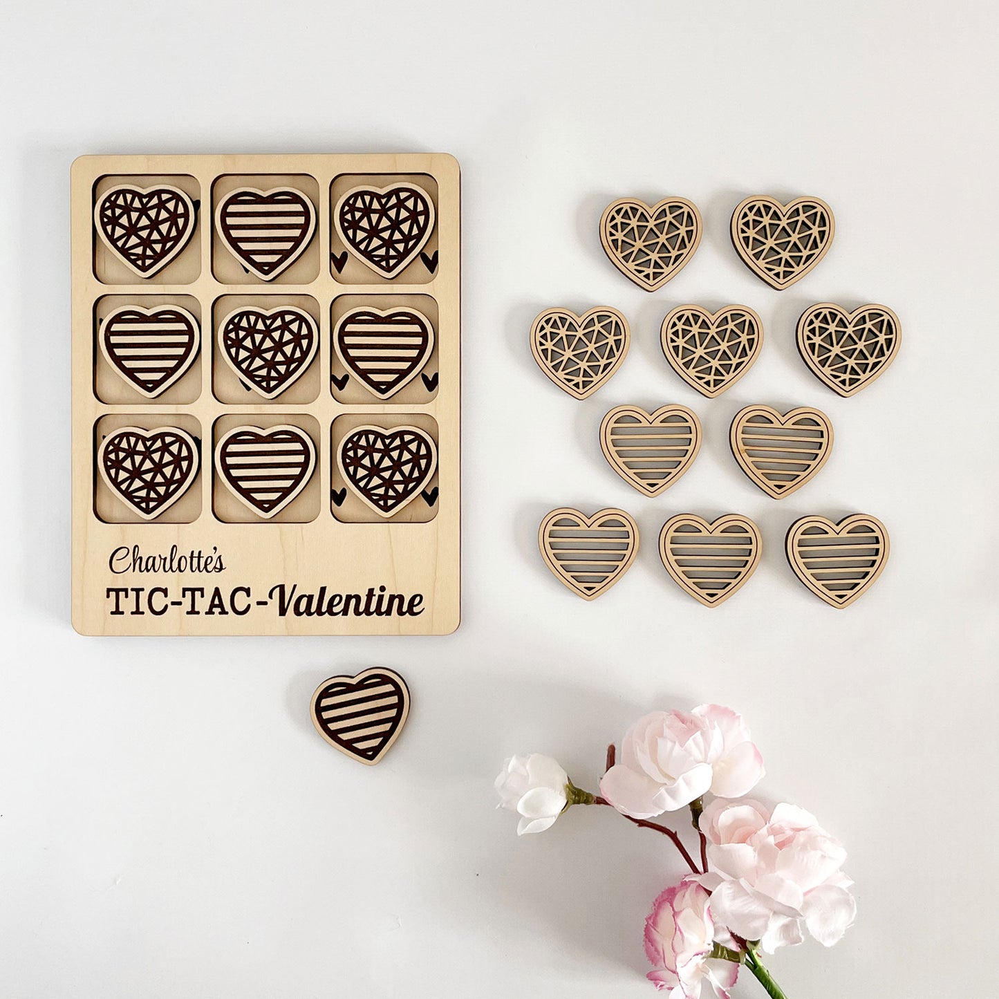 Personalized Valentine's Tic Tac Toe