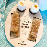 Personalized Father's Day Dippy Egg Toast Board