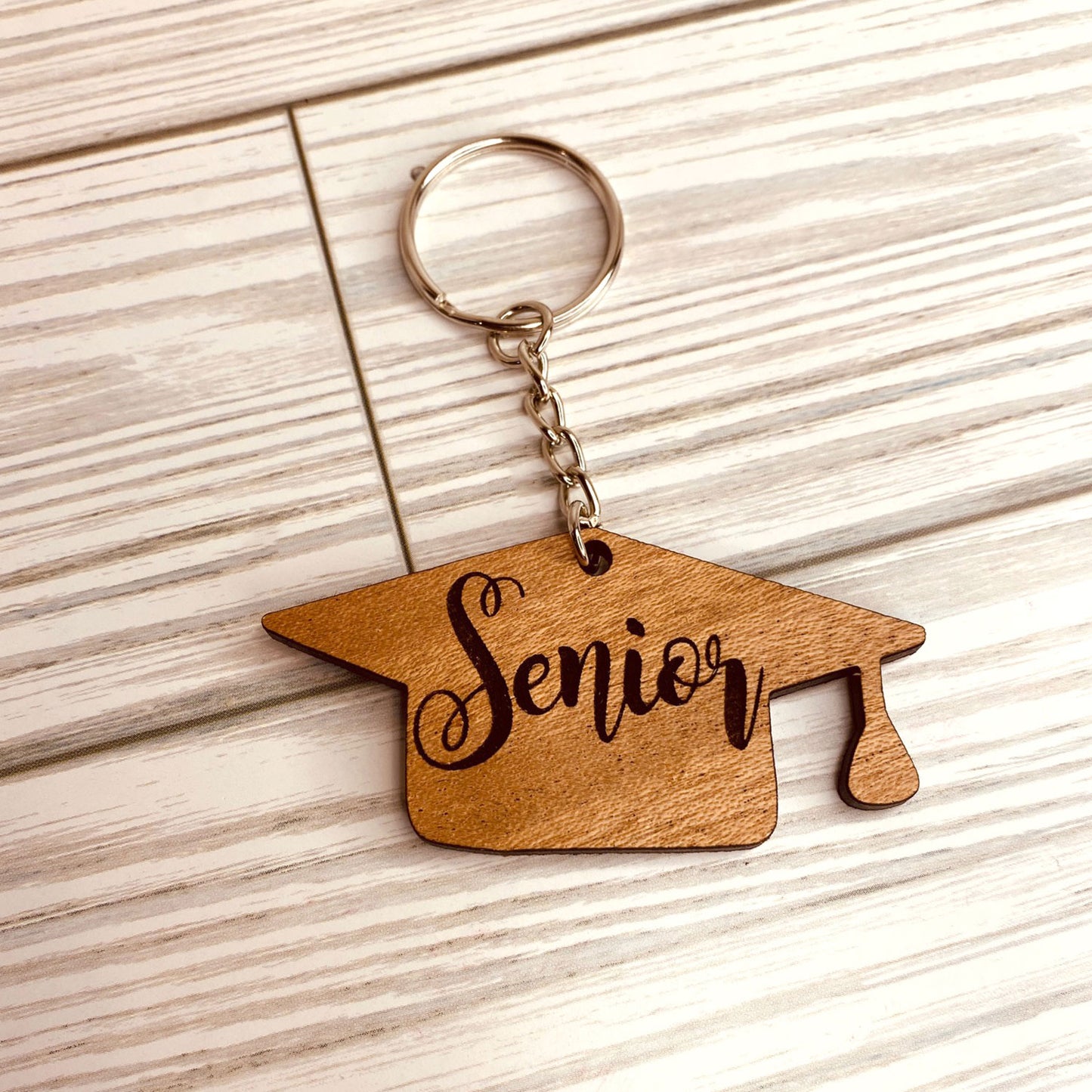 Personalized Graduation Cap Senior Keychain Ornament (Set of 2)