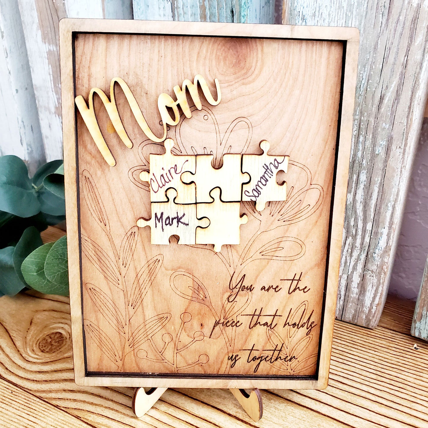 Personalized Mother's Day 15 piece Puzzle Sign