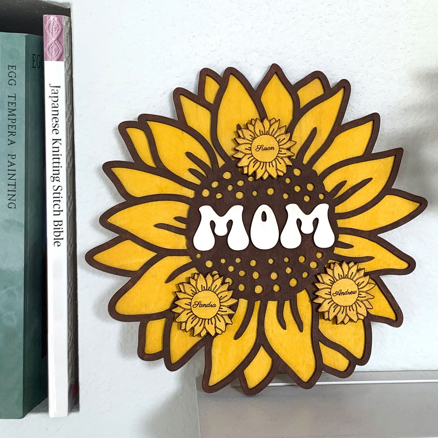 Personalized Mother's Day Sunflower Wall Art