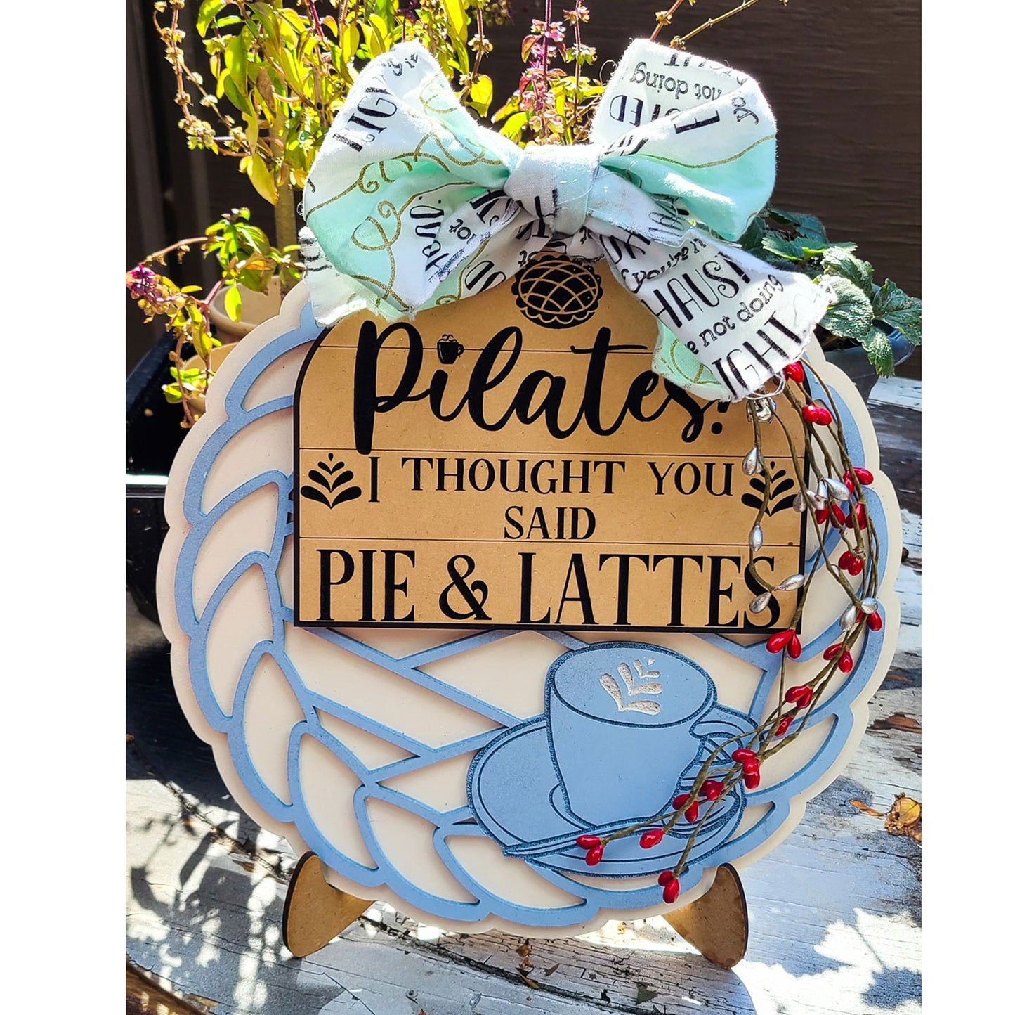 Pie & Lattes Blank Sign Base