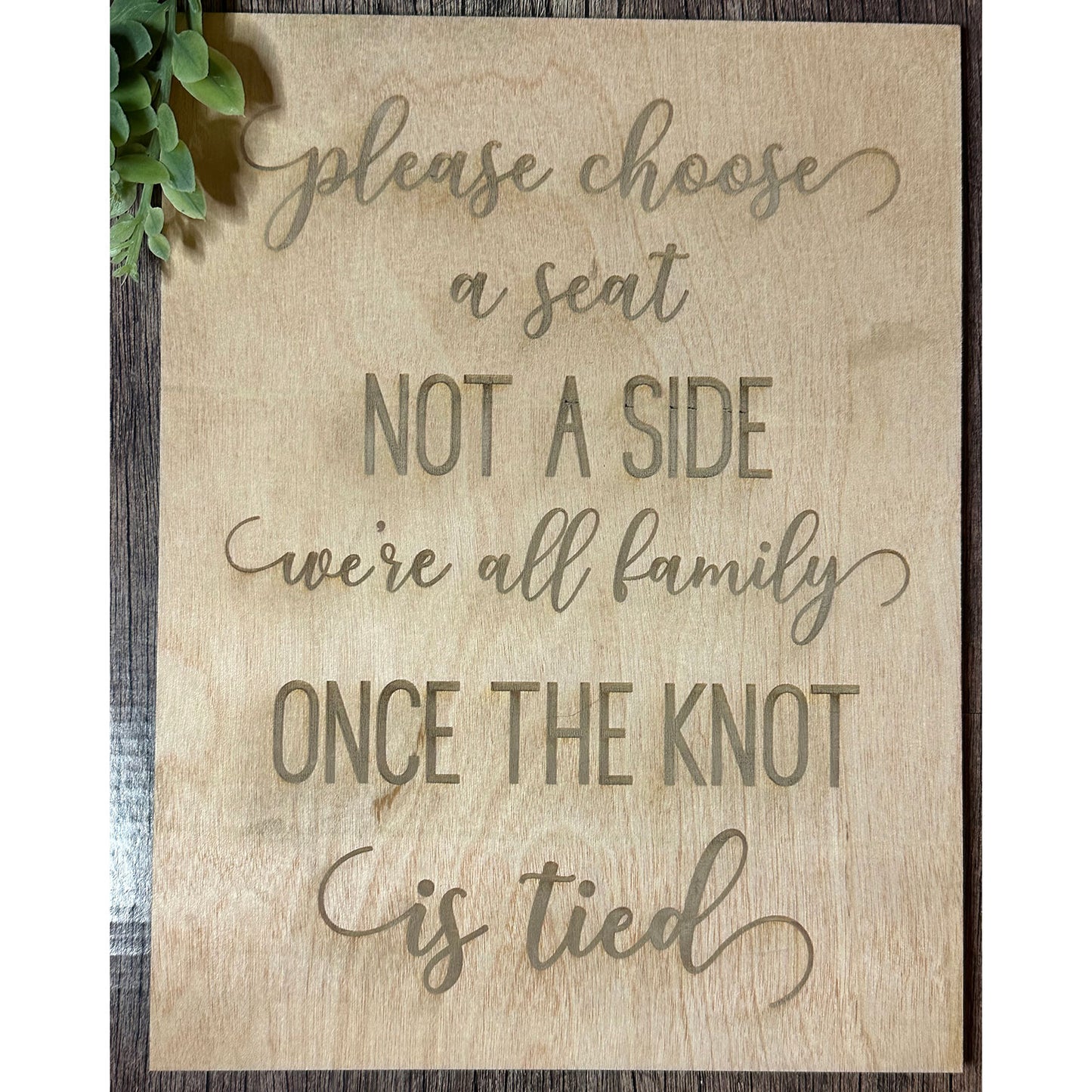Please Choose a Seat Wedding Sign