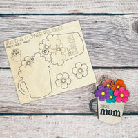 Pop-Out Mother's Day Card "Best Mom" Flower Bouquet