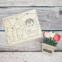Pop-Out Mother's Day Card "Best Mom" Flower Pot
