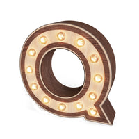 Light-up Marquee Letter Display "Q"