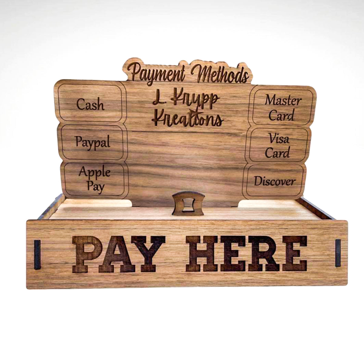 Raised Payment Method Stand