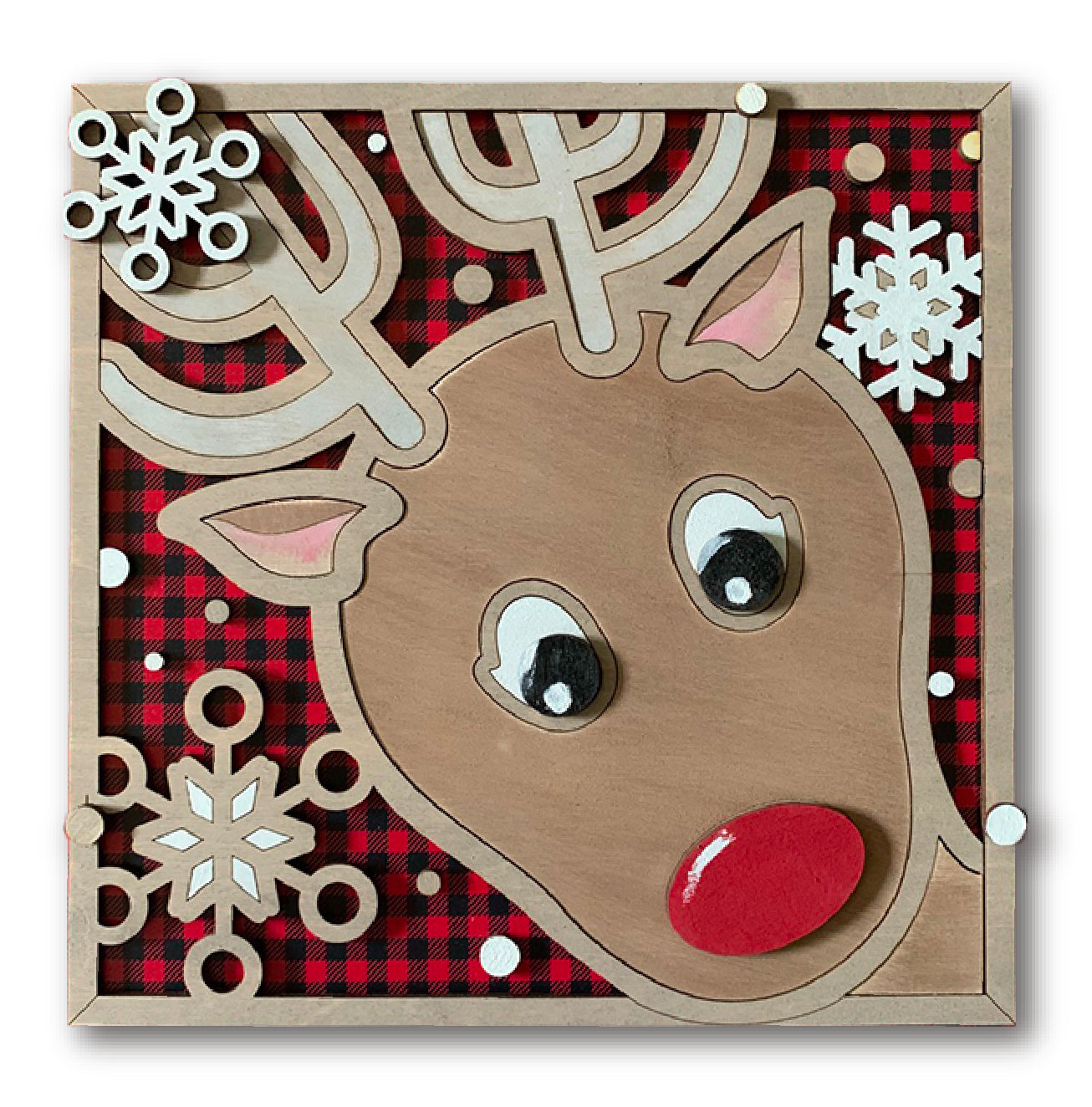 Reindeer Paint Puzzle Wall Art