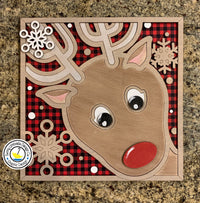 Reindeer Paint Puzzle Wall Art