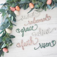 Religious Easter Plate Words Tablescape (Set of 6)