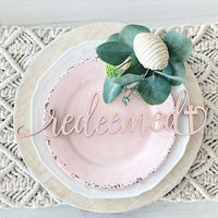 Religious Easter Plate Words Tablescape (Set of 6)