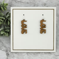 Retro Love Earrings - Love Word Earrings