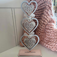 Rose Heart Topiary Mantle or Shelf Sitter