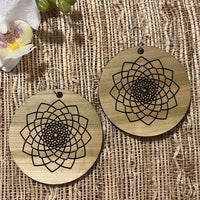 Round Mandala Earrings Ver. 3 - Sunflower