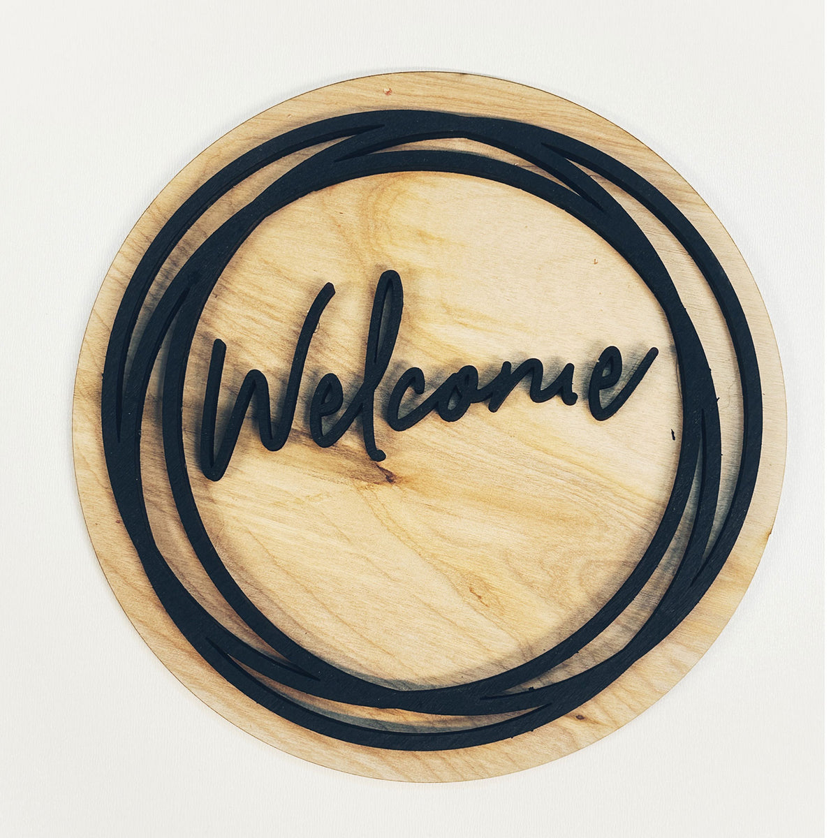Round Welcome Door Sign – Glowforge Shop