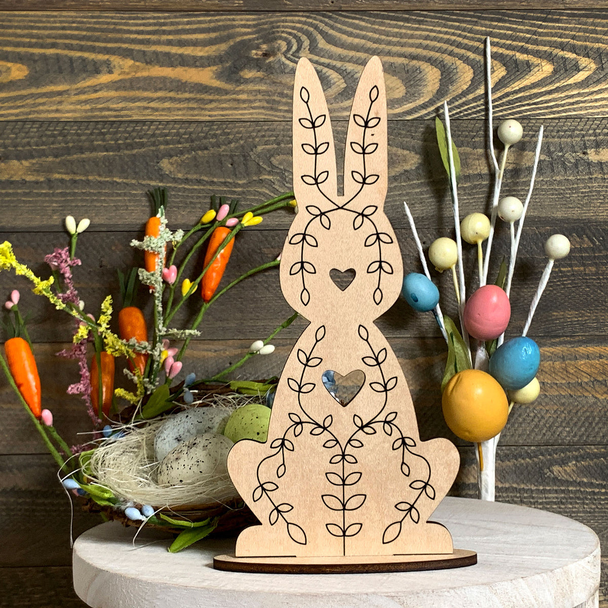Standing Rabbit Decorations Rustic Free-Standing Bunny Decor – Glowforge Shop