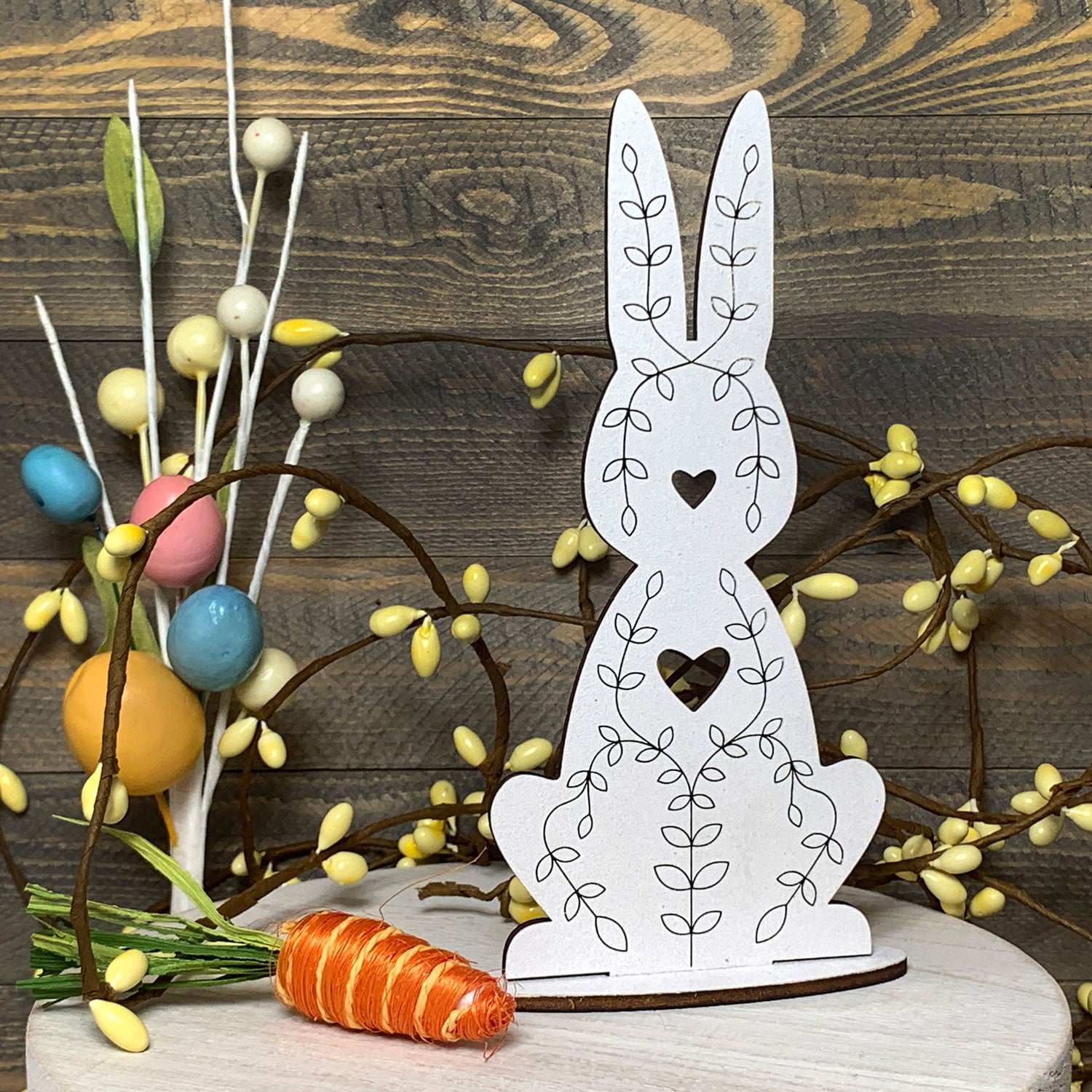 Standing Rabbit Decorations Rustic Free-Standing Bunny Decor – Glowforge Shop