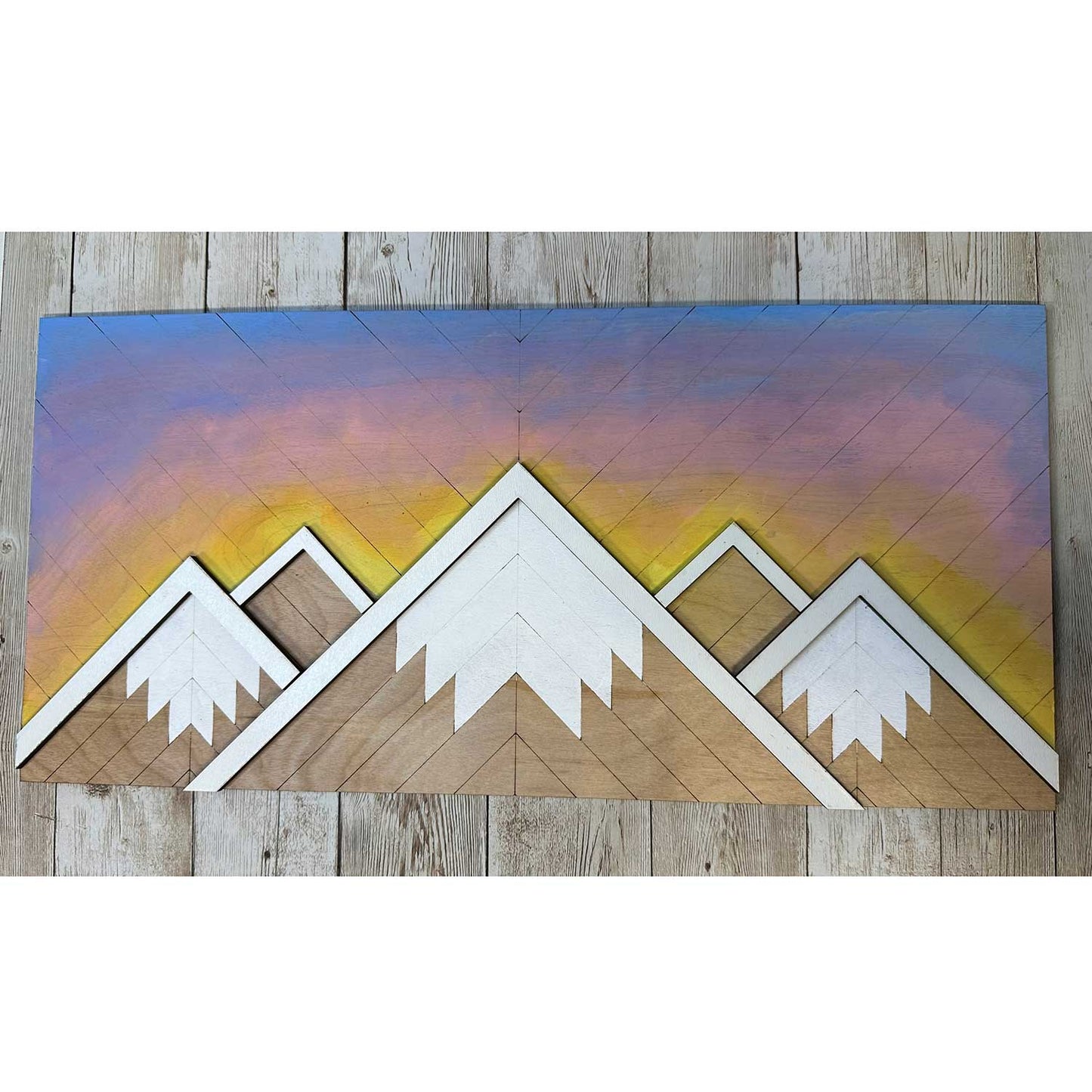 Rustic Wood Mountain Sign