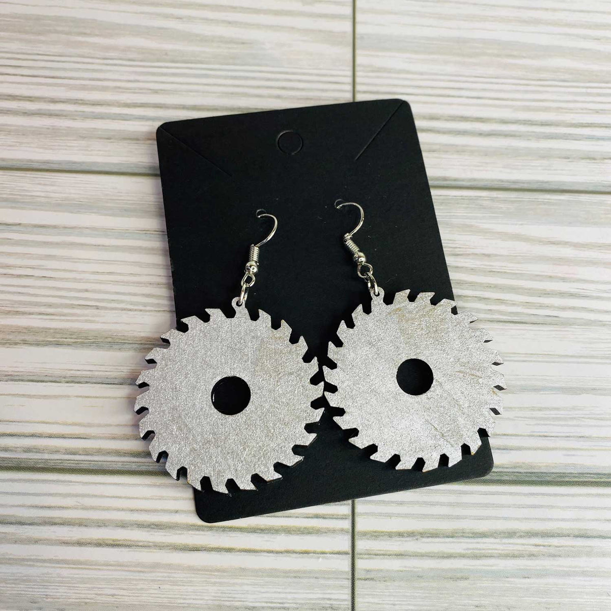 Saw Blade Halloween Fun Dangle Earrings – Glowforge Shop