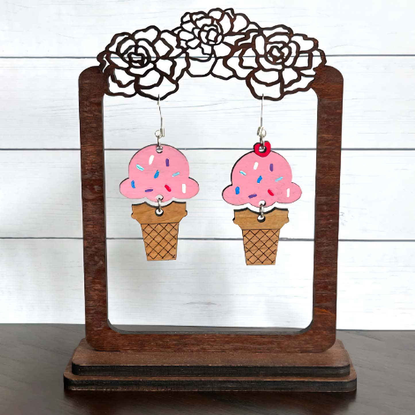 Ice Cream Earrings With Sprinkles (set of 2)