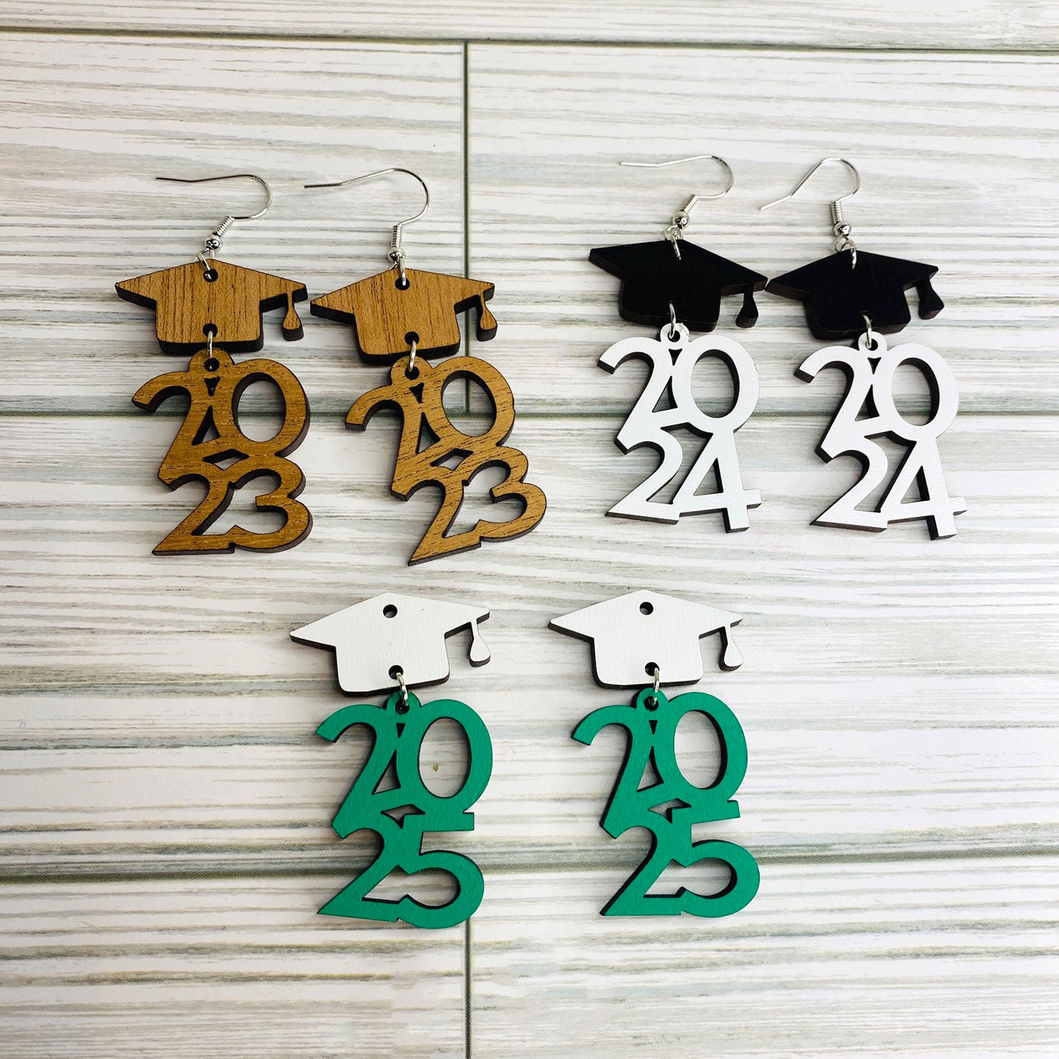 Senior Graduation Cap Dangle Earrings (Set of 3) – Glowforge Shop