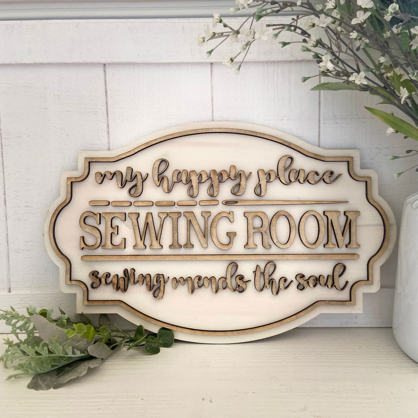 Sewing Room Door Sign "Sewing Mends the Soul"
