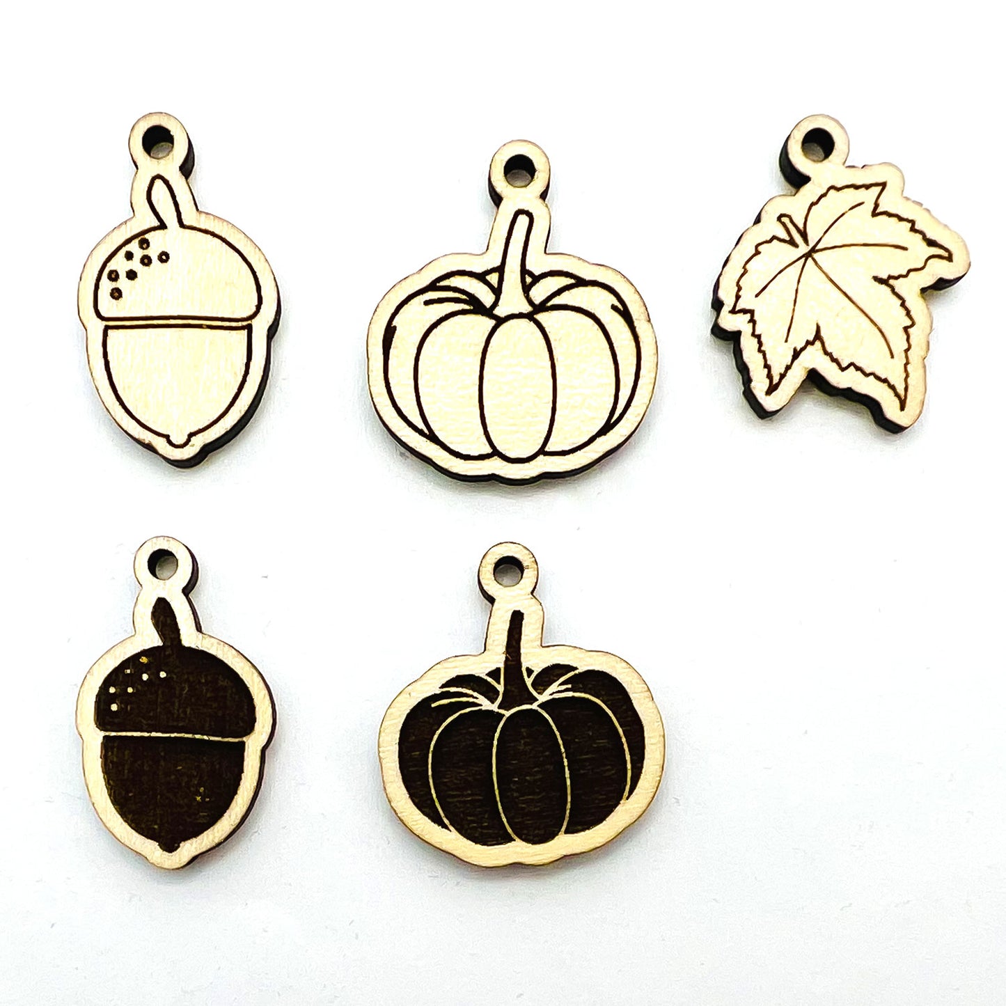 Simple Fall Charms (set of 5)