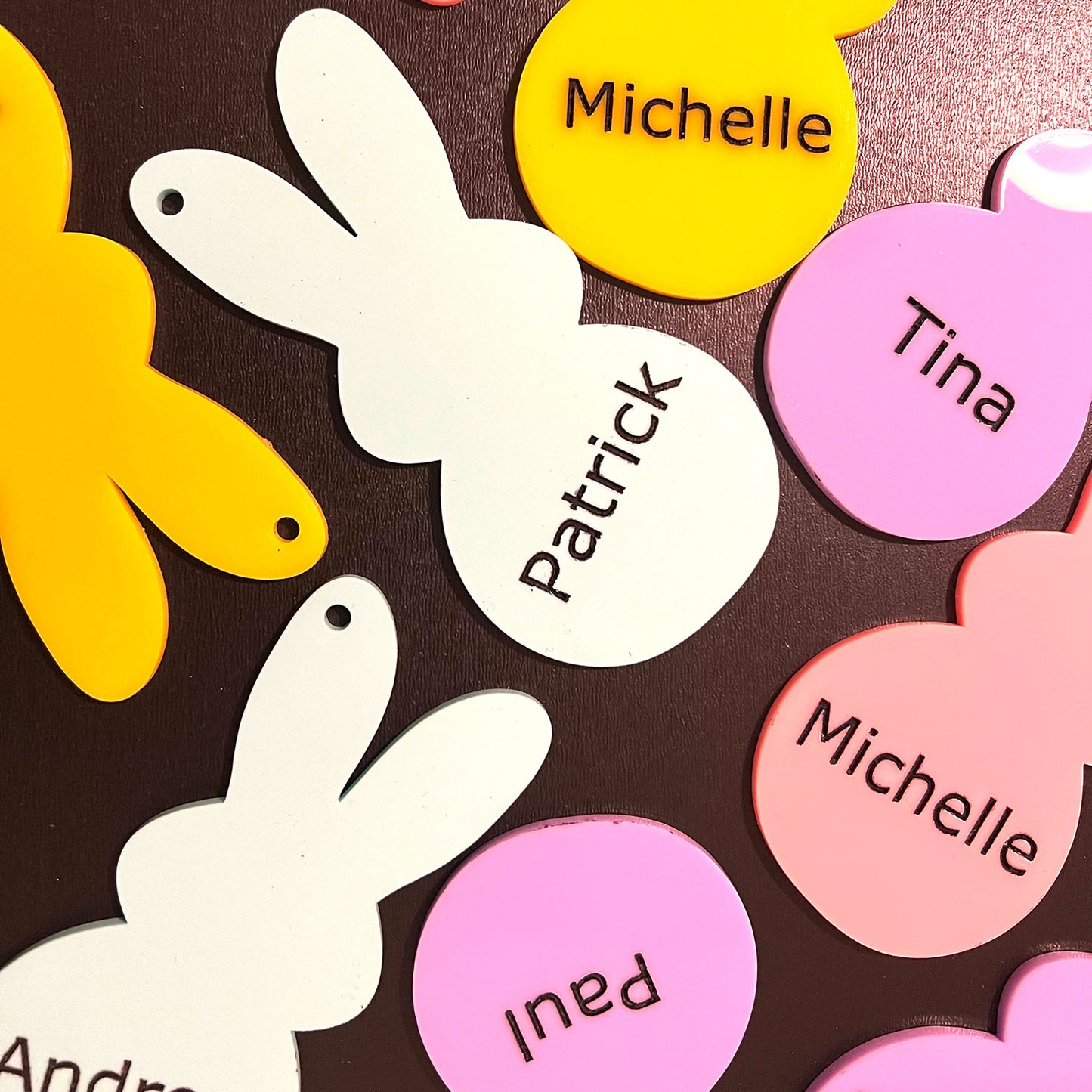 Simple Personalized Easter Bunny Tags / Easter Basket Tags (Set of 6)
