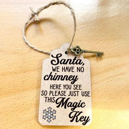 Santa's Magic Key With Tag for Homes, Without Chimneys : 