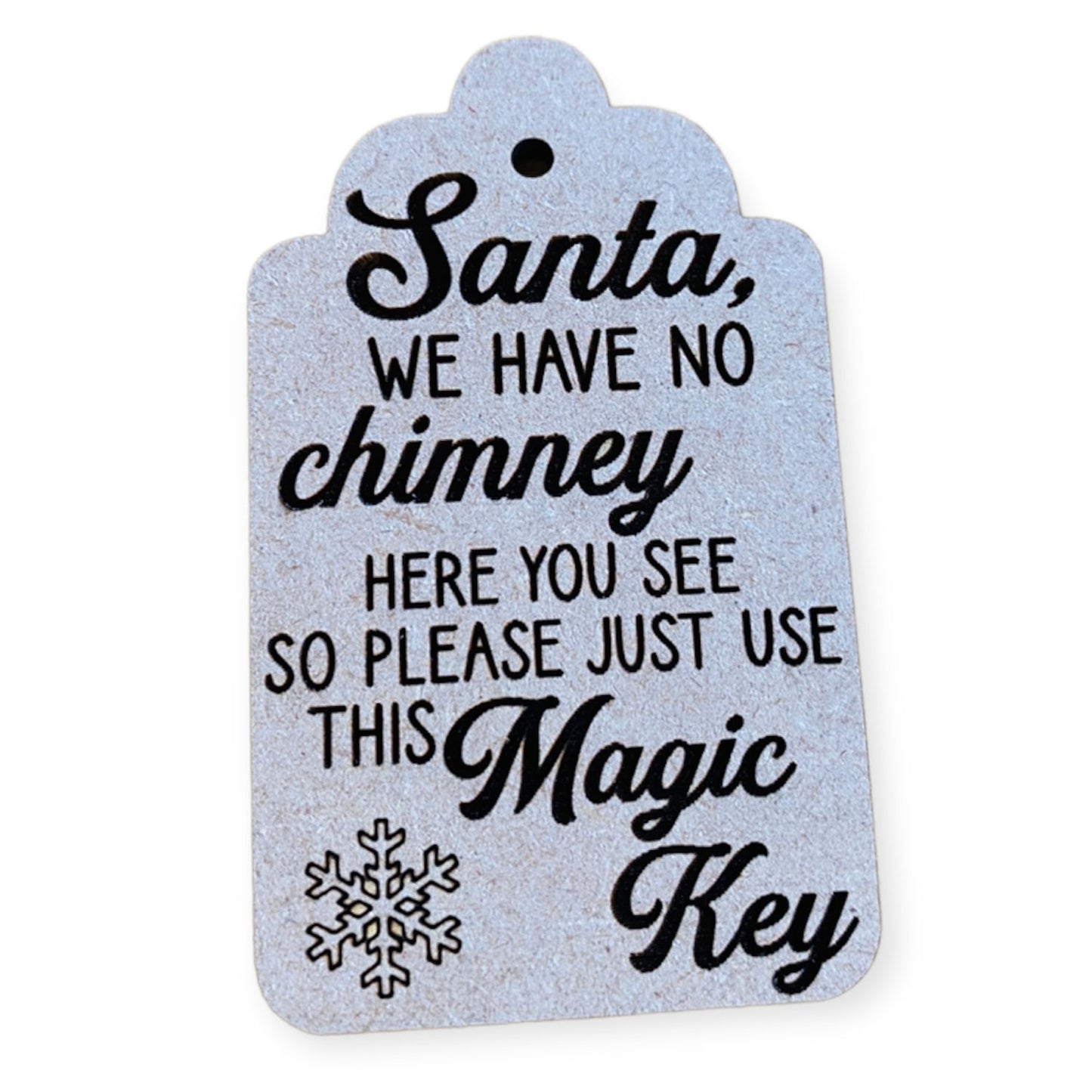 Small Santa's Magic Key No Chimney Christmas Ornament