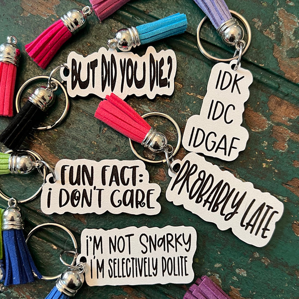 Snarky Keychains (Set of 10) – Glowforge Shop