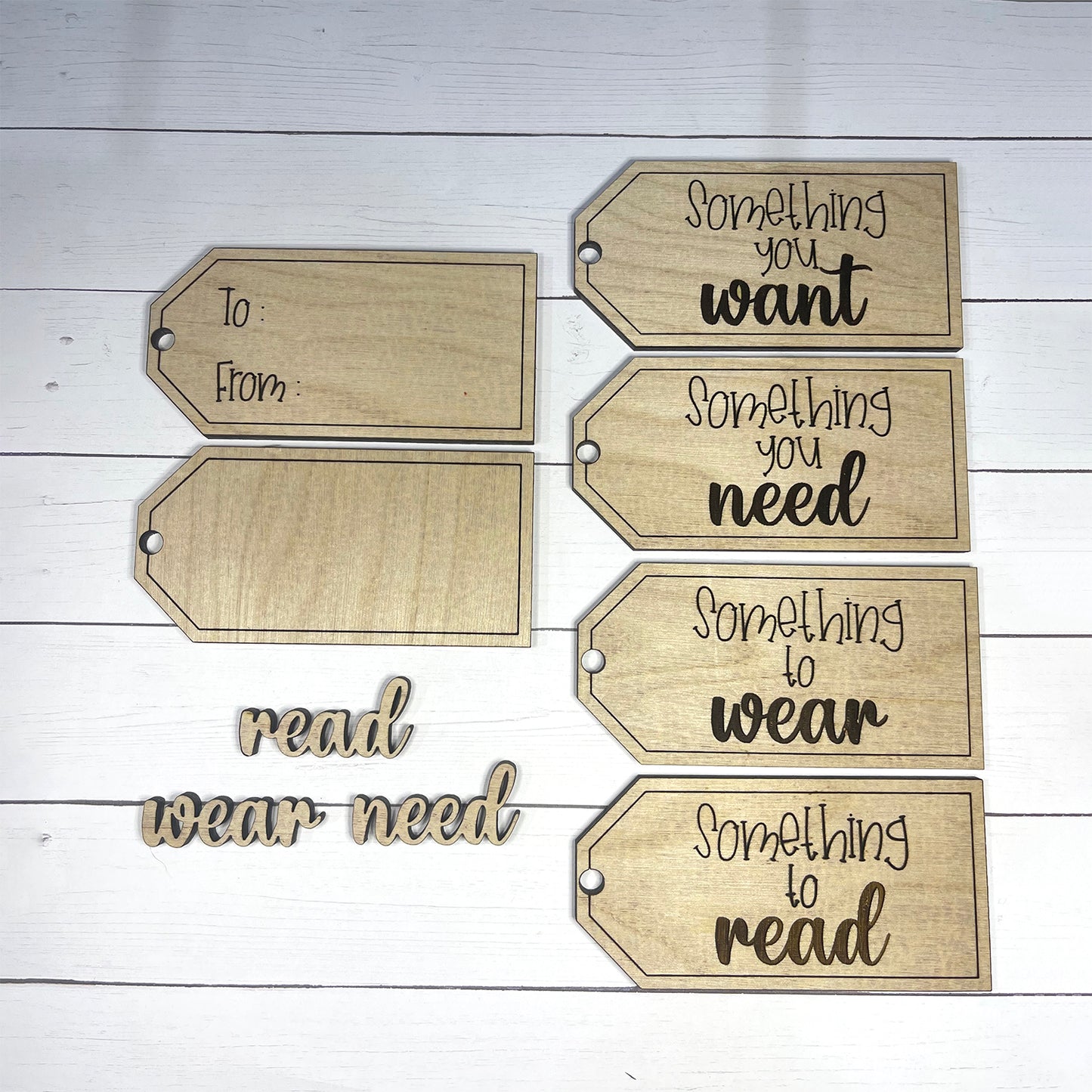 Something to Read, Wear, Want, Need Gift Tags (set of 8)