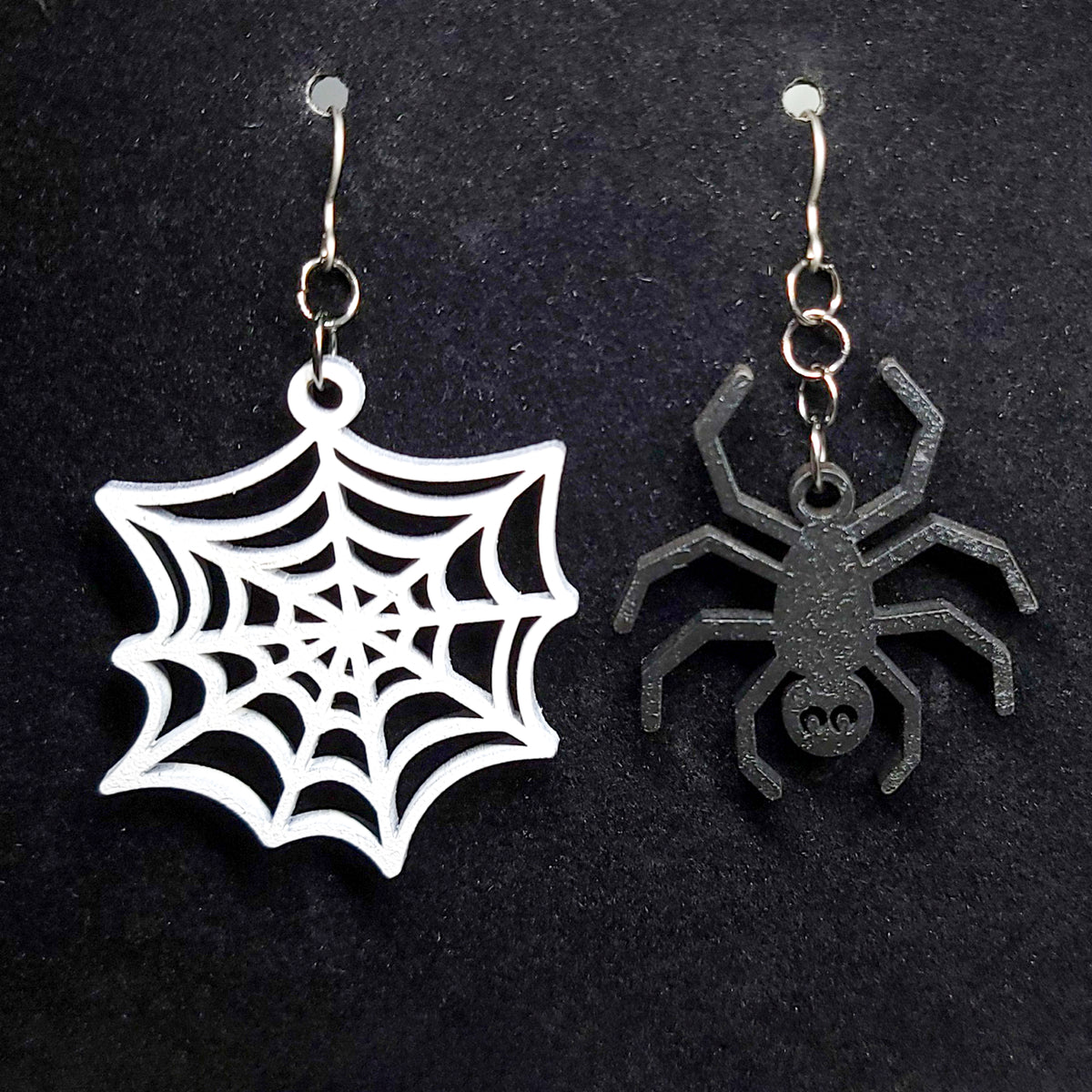 Spider and Web Earrings – Glowforge Shop