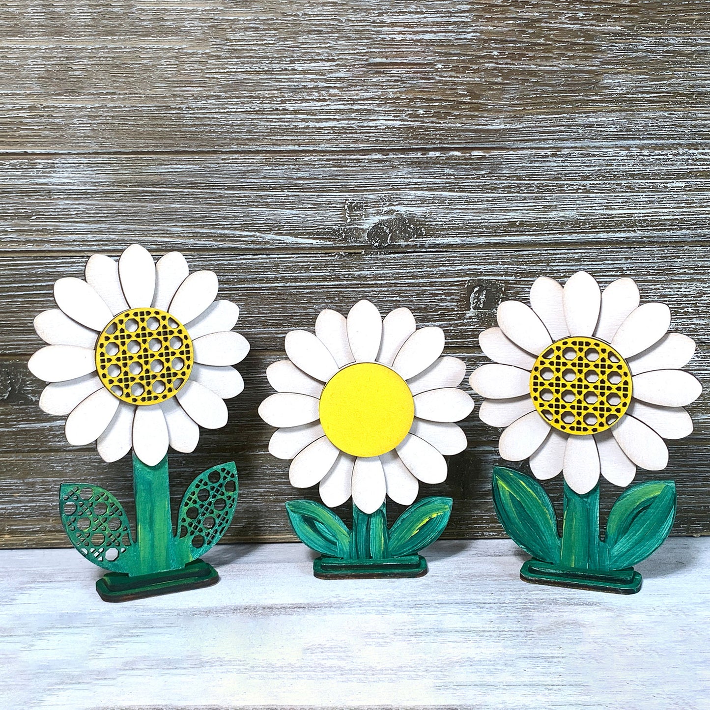 Premium Photo  Front view of daisy decor on a stand